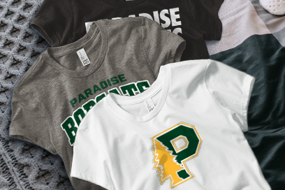 PARADISE HIGH SCHOOL BOBCATS Tees (Option 1) Banner