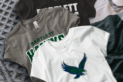 BARTLETT HIGH SCHOOL HAWKS Tees (Option 1) Banner
