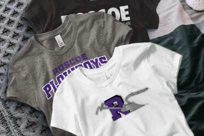 ROSCOE HIGH SCHOOL PLOWBOYS Tees (Option 1) Banner