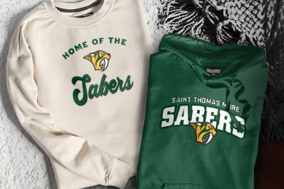 THE HIGH SCHOOL OF SAINT THOMAS MORE SABERS Sweatshirts (Option 3) Banner