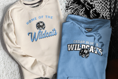 Cedar Bluffs Wildcats Sweatshirts (Option 3) Banner