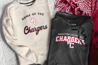 WINSTON CHURCHILL HIGH SCHOOL CHARGERS Sweatshirts (Option 3) Banner