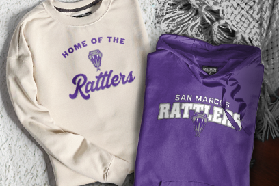 SAN MARCOS HIGH SCHOOL RATTLERS Sweatshirts (Option 3) Banner