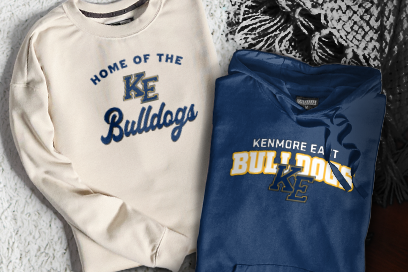 KENMORE EAST HIGH SCHOOL once a bulldog always a bulldog Sweatshirts (Option 3) Banner