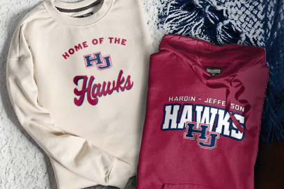 HARDIN-JEFFERSON HIGH SCHOOL HAWKS Sweatshirts (Option 3) Banner