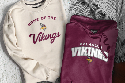 VALHALLA HIGH SCHOOL VIKINGS Sweatshirts (Option 3) Banner