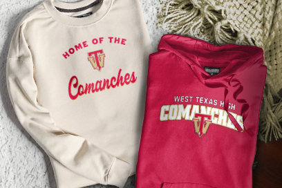 WEST TEXAS HIGH COMANCHES Sweatshirts (Option 3) Banner