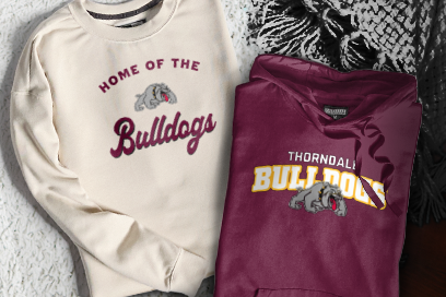 THORNDALE HIGH SCHOOL BULLDOGS Sweatshirts (Option 3) Banner