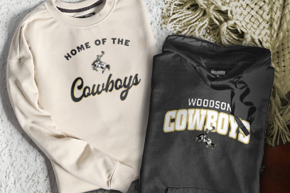 WOODSON HIGH SCHOOL COWBOYS Sweatshirts (Option 3) Banner
