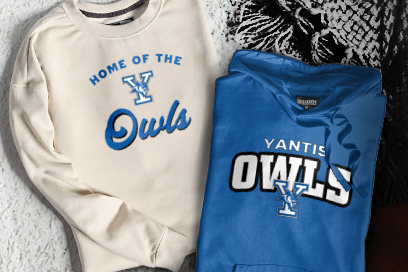YANTIS HIGH SCHOOL OWLS Sweatshirts (Option 3) Banner