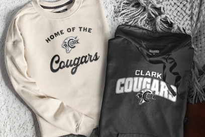 CLARK HIGH SCHOOL COUGARS Sweatshirts (Option 3) Banner