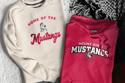 MOUNT SINAI HIGH SCHOOL MUSTANGS Sweatshirts (Option 3) Banner