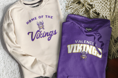 VALENCIA HIGH SCHOOL VIKINGS Sweatshirts (Option 3) Banner