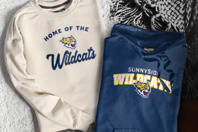 SUNNYSIDE HIGH SCHOOL WILDCATS Sweatshirts (Option 3) Banner