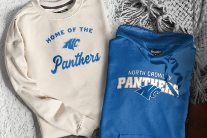 NORTH CROWLEY HIGH SCHOOL PANTHERS Sweatshirts (Option 3) Banner
