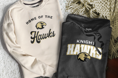 KNIGHT HIGH SCHOOL HAWKS Sweatshirts (Option 3) Banner