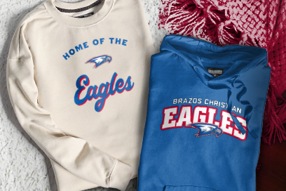 BRAZOS CHRISTIAN SCHOOL EAGLES Sweatshirts (Option 3) Banner