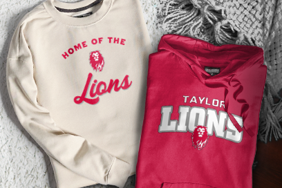 TAYLOR HIGH SCHOOL LIONS Sweatshirts (Option 3) Banner