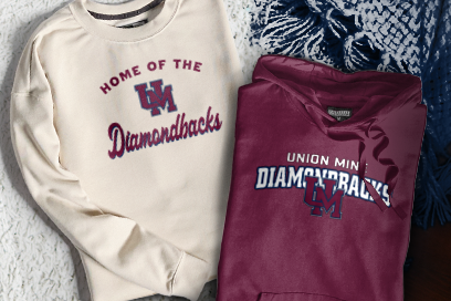 UNION MINE HIGH SCHOOL DIAMONDBACKS Sweatshirts (Option 3) Banner