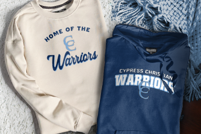 CYPRESS CHRISTIAN H S WARRIORS Sweatshirts (Option 3) Banner