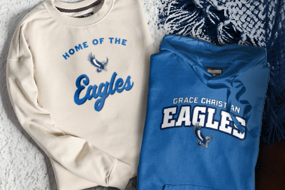 Grace Christian Academy EAGLES Sweatshirts (Option 3) Banner