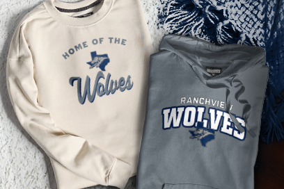 RANCHVIEW HIGH SCHOOL WOLVES Sweatshirts (Option 3) Banner