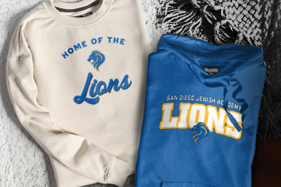 SAN DIEGO JEWISH ACADEMY LIONS Sweatshirts (Option 3) Banner