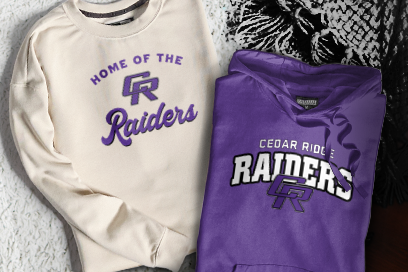 CEDAR RIDGE HIGH SCHOOL RAIDERS Sweatshirts (Option 3) Banner
