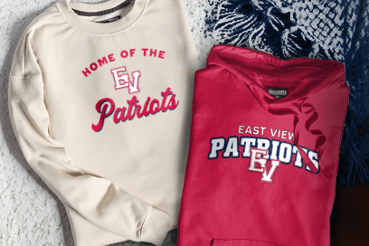 EAST VIEW HIGH SCHOOL PATRIOTS Sweatshirts (Option 3) Banner