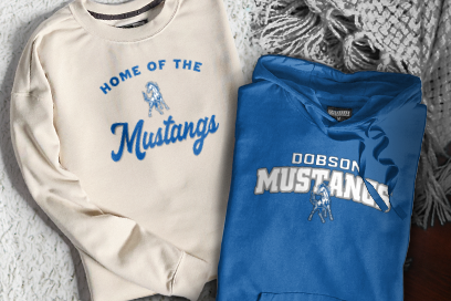 DOBSON HIGH SCHOOL MUSTANGS Sweatshirts (Option 3) Banner