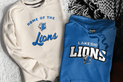 LAKESIDE CHRISTIAN SCHOOL LIONS Sweatshirts (Option 3) Banner