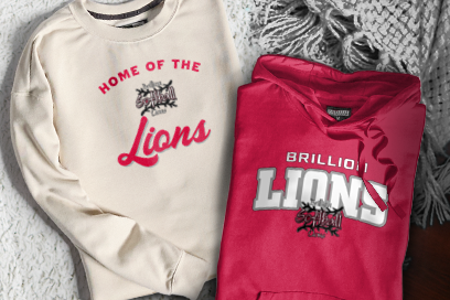 BRILLION HIGH SCHOOL LIONS Sweatshirts (Option 3) Banner