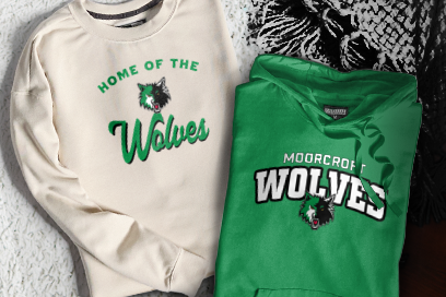 MOORCROFT HIGH SCHOOL WOLVES Sweatshirts (Option 3) Banner