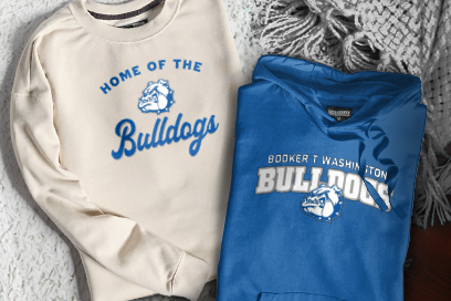 BOOKER T WASHINGTON HIGH SCHOOL BULLDOGS Sweatshirts (Option 3) Banner