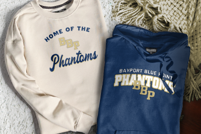 BAYPORT BLUE POINT HIGH SCHOOL PHANTOMS Sweatshirts (Option 3) Banner