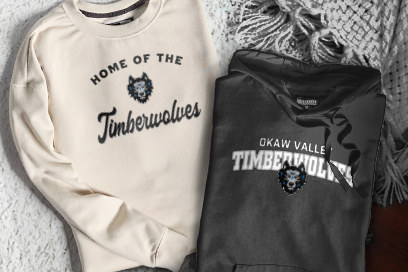 OKAW VALLEY HIGH SCHOOL TIMBERWOLVES Sweatshirts (Option 3) Banner