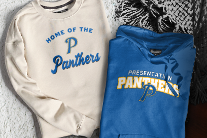 PRESENTATION HIGH SCHOOL PANTHERS Sweatshirts (Option 3) Banner