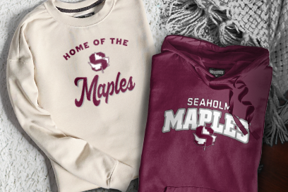 SEAHOLM HIGH SCHOOL MAPLES Sweatshirts (Option 3) Banner