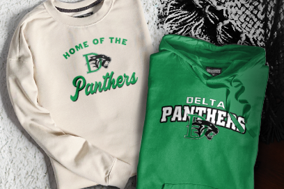 DELTA HIGH SCHOOL PANTHERS Sweatshirts (Option 3) Banner