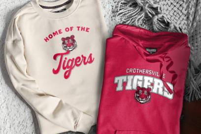 CROTHERSVILLE HIGH SCHOOL TIGERS Sweatshirts (Option 3) Banner