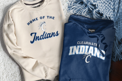 CLEARWATER HIGH SCHOOL INDIANS Sweatshirts (Option 3) Banner