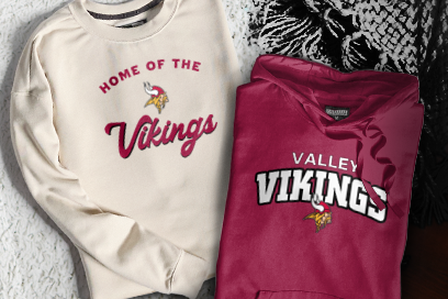 VALLEY R-IV SCHOOL DISTRICT VIKINGS Sweatshirts (Option 3) Banner