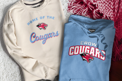 CROW HIGH SCHOOL Cougars Online Store Sweatshirts (Option 3) Banner