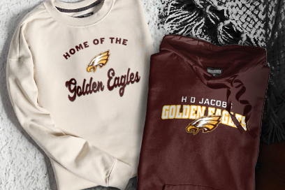 H D JACOBS HIGH SCHOOL GOLDEN EAGLES Sweatshirts (Option 3) Banner