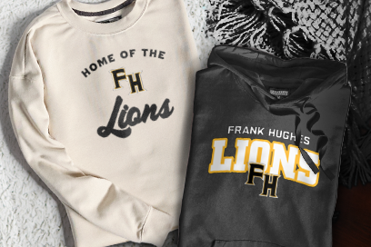 FRANK HUGHES HIGH SCHOOL LIONS Sweatshirts (Option 3) Banner