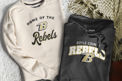BOYLE COUNTY HIGH SCHOOL REBELS Sweatshirts (Option 3) Banner
