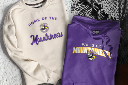 FALLS CITY HIGH SCHOOL MOUNTAINEERS Sweatshirts (Option 3) Banner