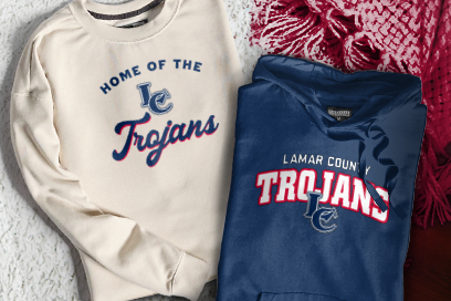 LAMAR COUNTY HIGH SCHOOL TROJANS Sweatshirts (Option 3) Banner