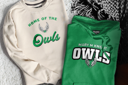 MARY M KNIGHT HIGH SCHOOL OWLS Sweatshirts (Option 3) Banner