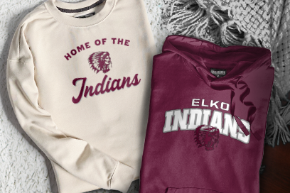 ELKO HIGH SCHOOL INDIANS Sweatshirts (Option 3) Banner